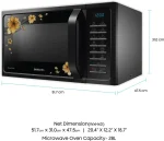 SAMSUNG 28 L Convection Microwave Oven (MC28H5025QB/TL, Black)