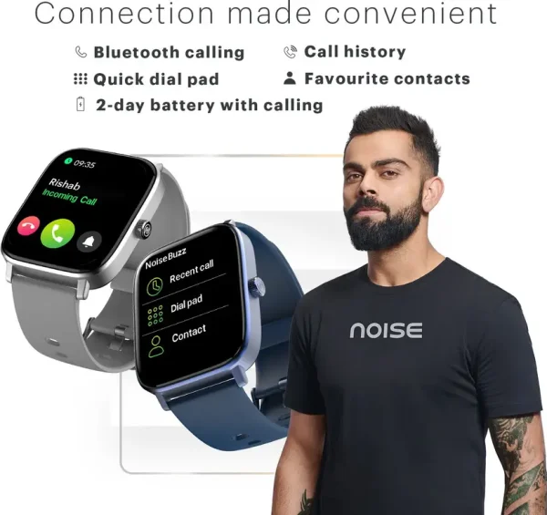 Noise Colorfit Icon 2 1.8'' Display with Bluetooth Calling, AI Voice Assistant Smartwatch (Black Strap, Regular)
